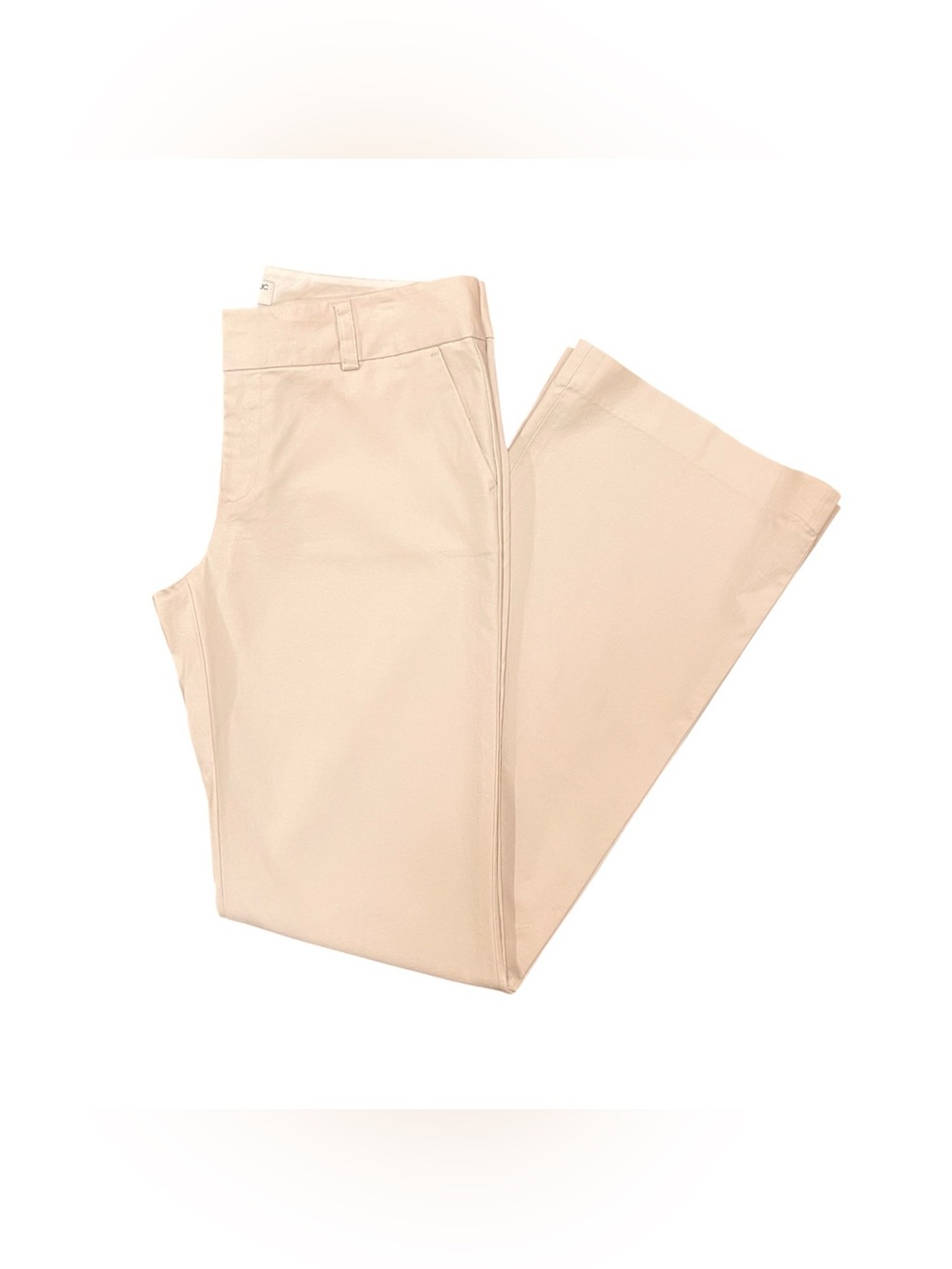NWT $70 Banana Republic Ryan Straight Fit Trousers Cream/Beige 8 Tailored Pant